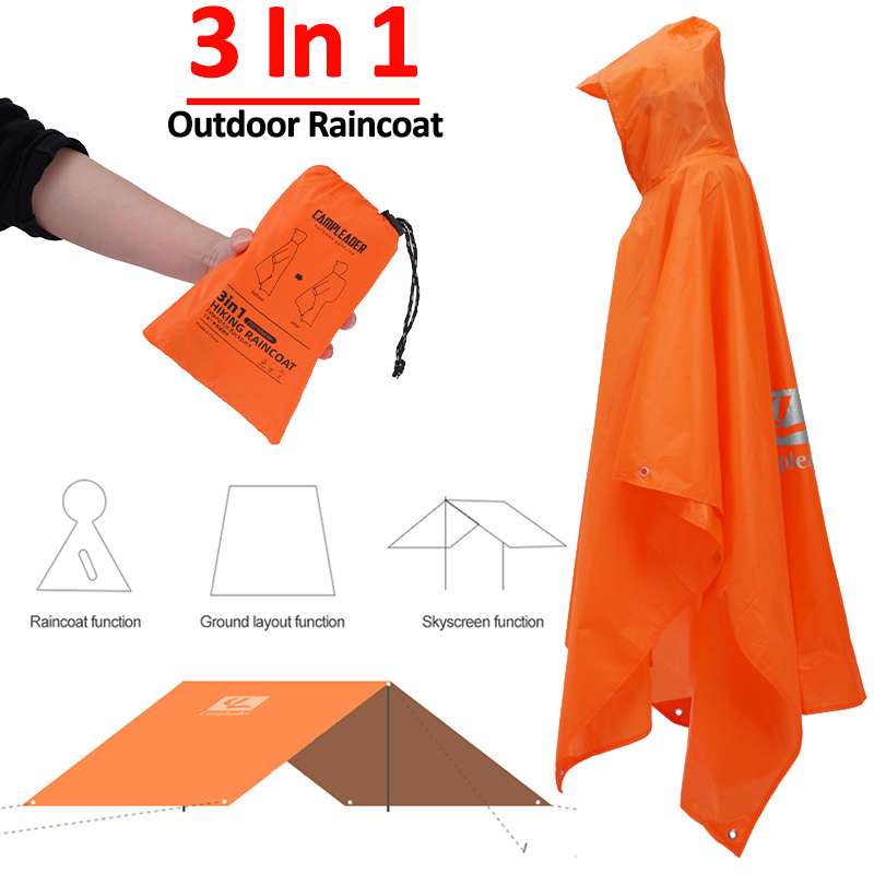 Fishing Rain Suit - 3 In 1 Outdoor Raincoat Hooded