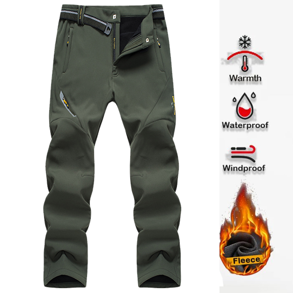 Fishing Pants Waterproof - Men's Hiking Pants Softshell Outdoor Trousers
