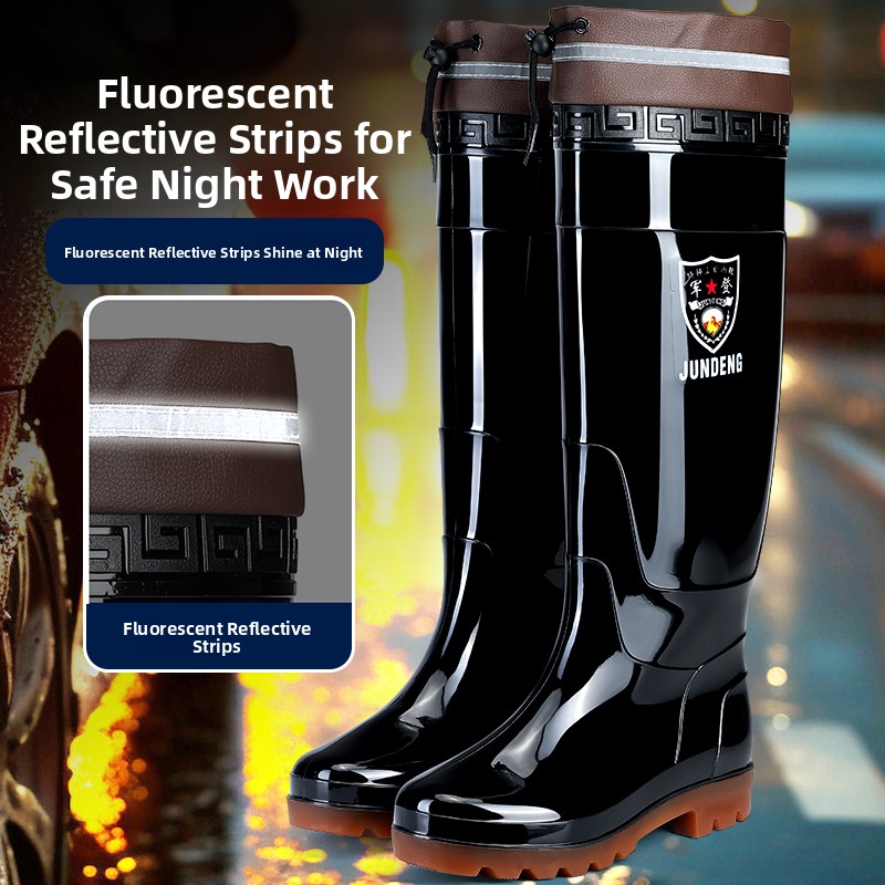 Fishing Boots - Men's High-Tube Waterproof Anti-Slip Work Boots