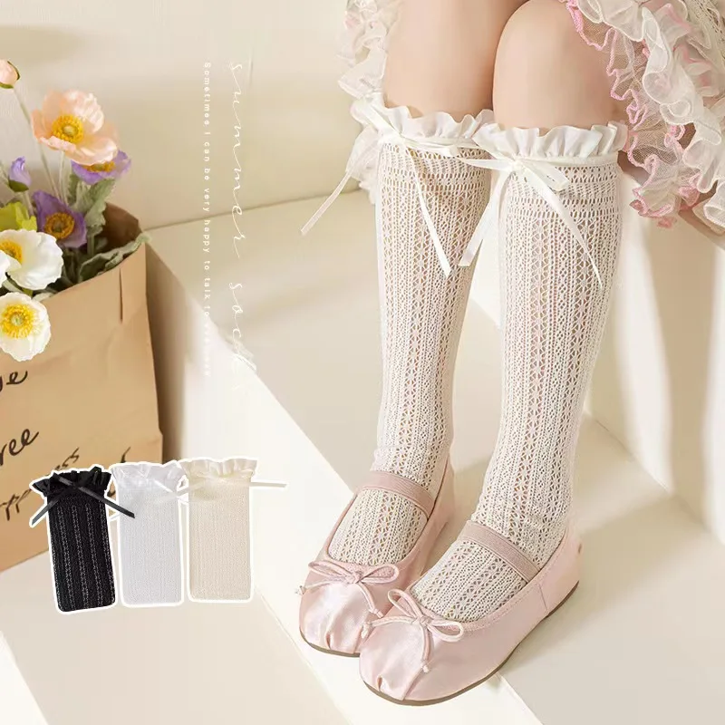 Fishing Socks - Girls Long Tube Lace Stockings Sweet
