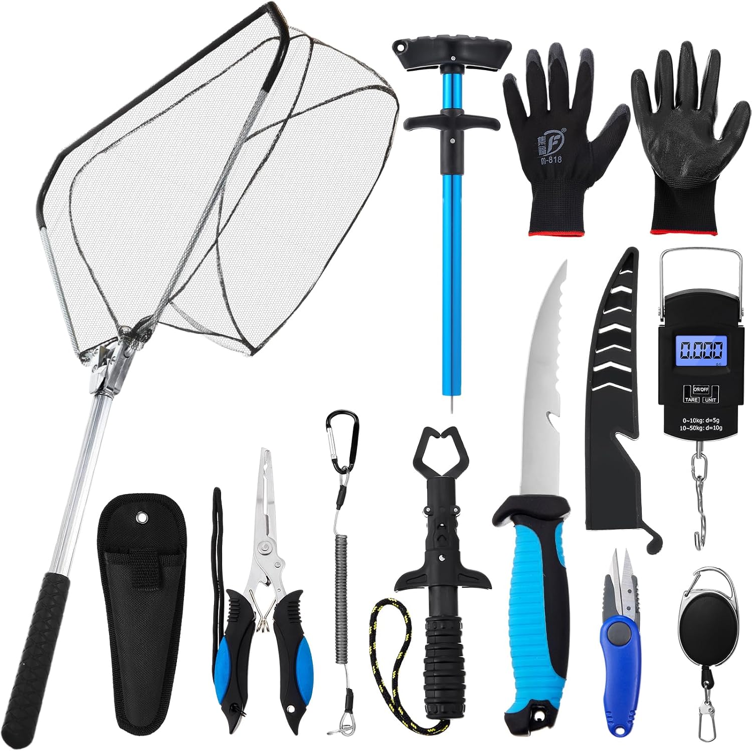 Fishing Gloves - 10 Pcs Multi Function Fishing Tool