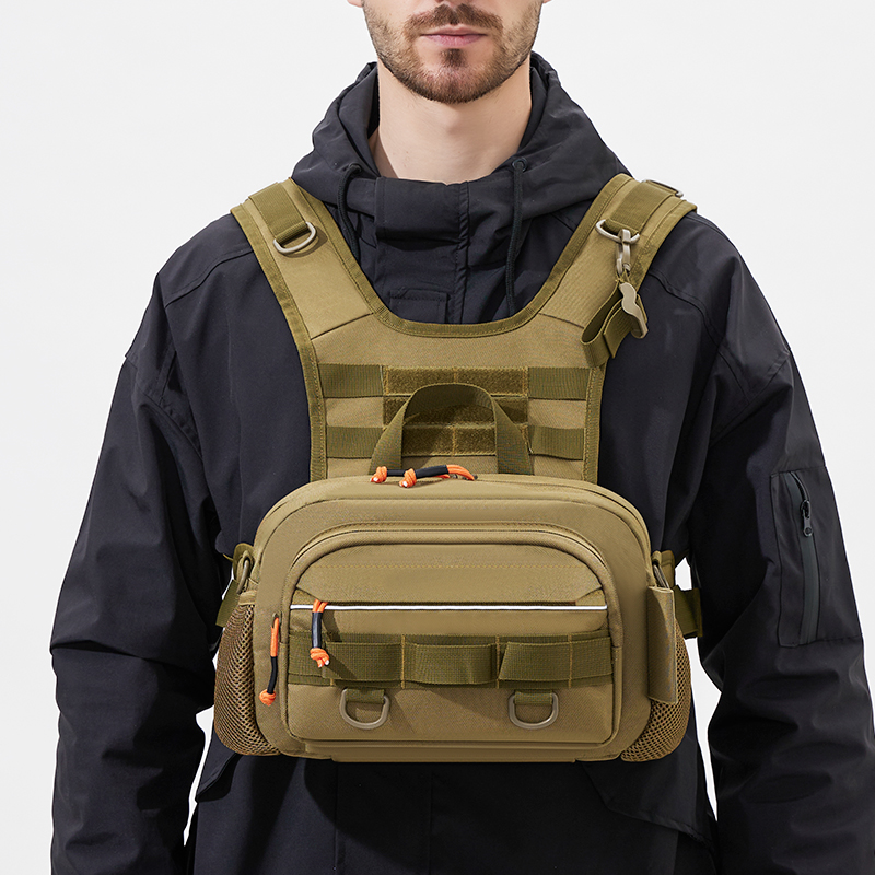 Fishing Vest - Men Chest Bag Tactical Fishing Backpack