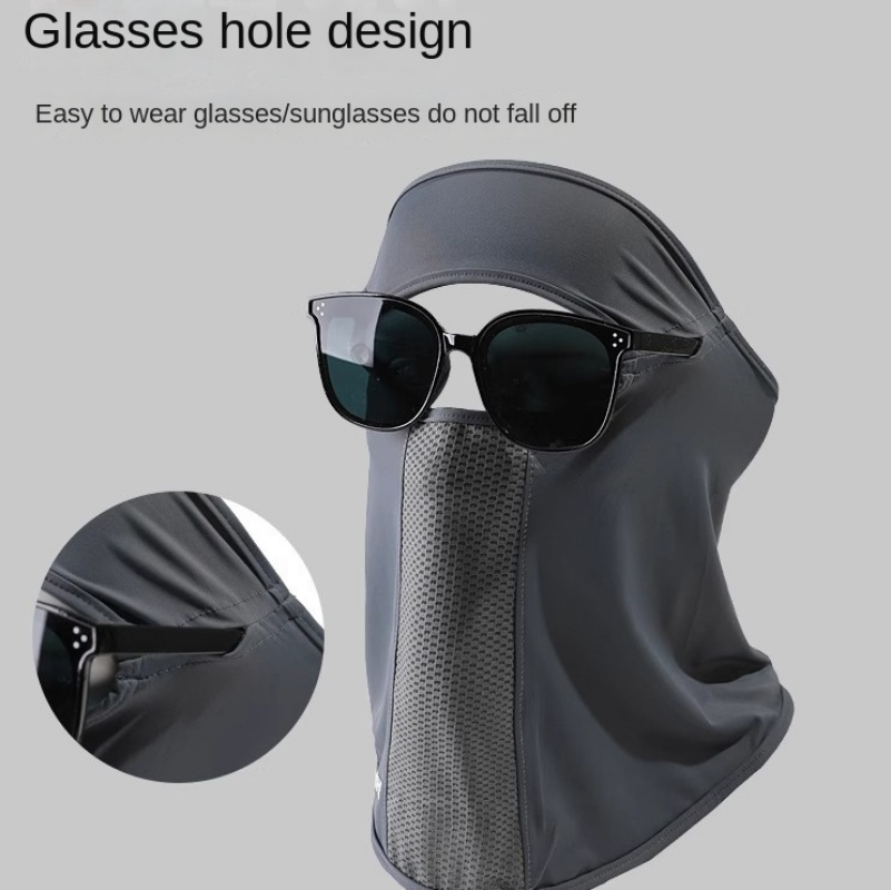Fishing Mask Sun Protection - Summer Ice Silk Mask Anti-UV Sunscreen