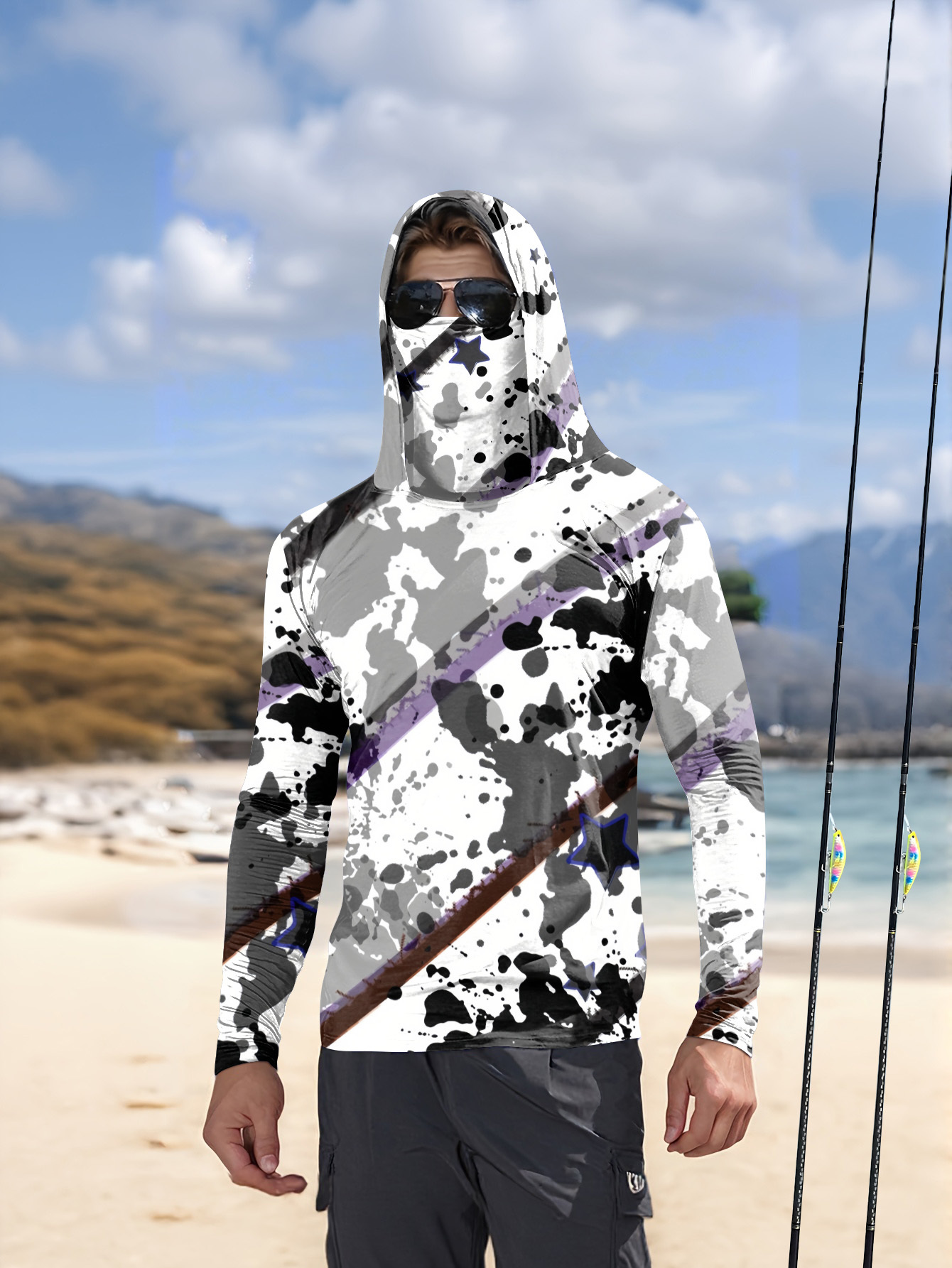 Fishing Shirt Uv Protection - Men Hood Fishing Shirt long sleeve