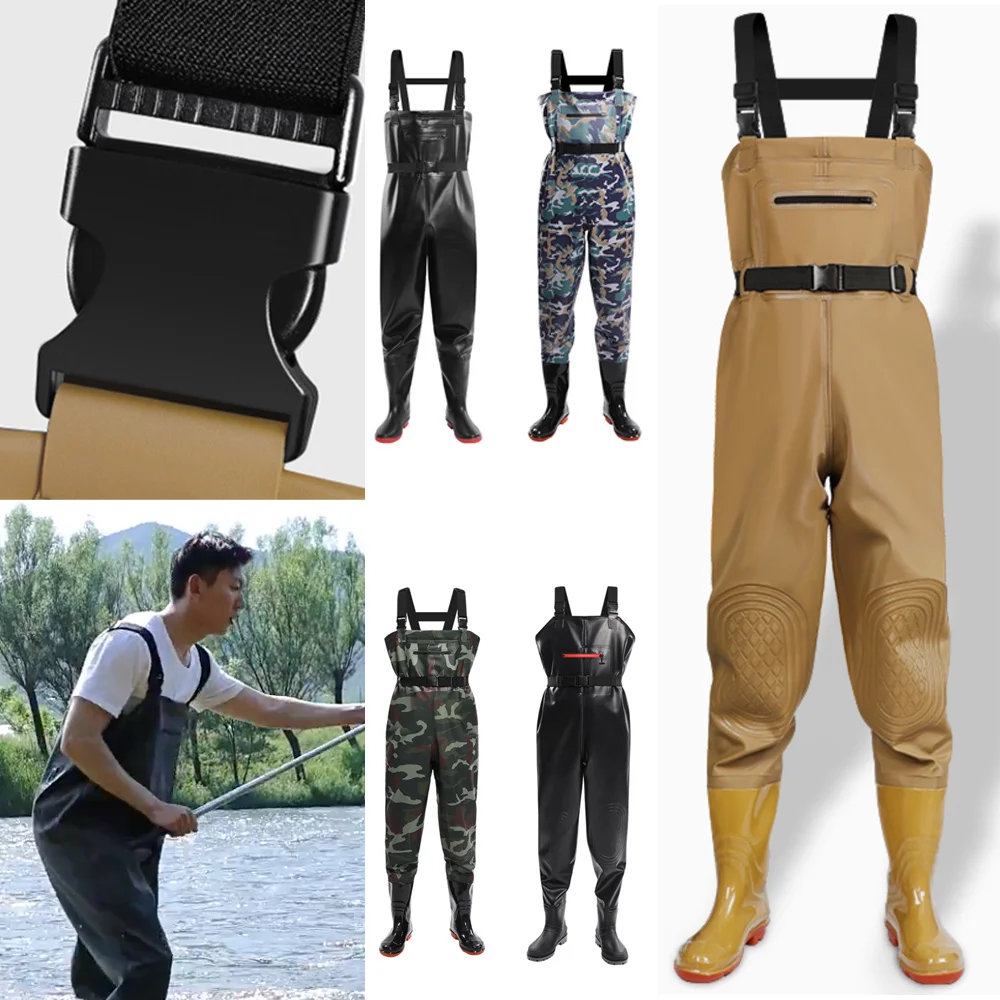 Fishing Jacket Waterproof - Waterproof Pants with Chest Waders Shoes