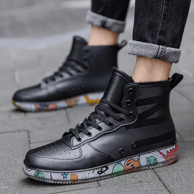 Men Rain Boots Fashion Trendy  - Fishing Boots review and price