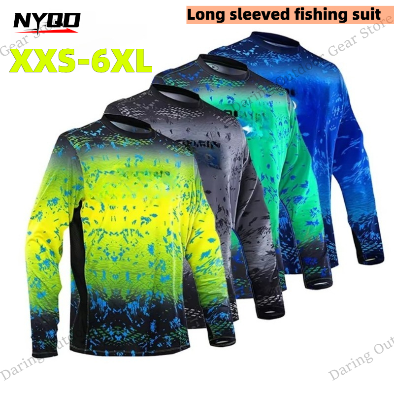 Men's Long Sleeve UPF 50+ Fish - Fishing Shirt Uv Protection review and price