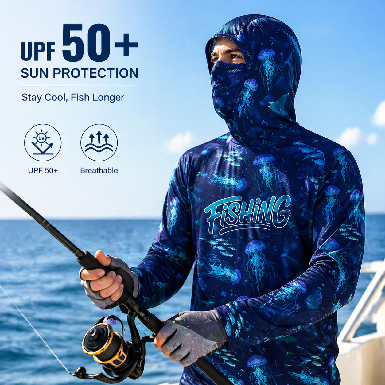 Fishing Hood Riding Tops Wear  - Fishing Hoodie review and price