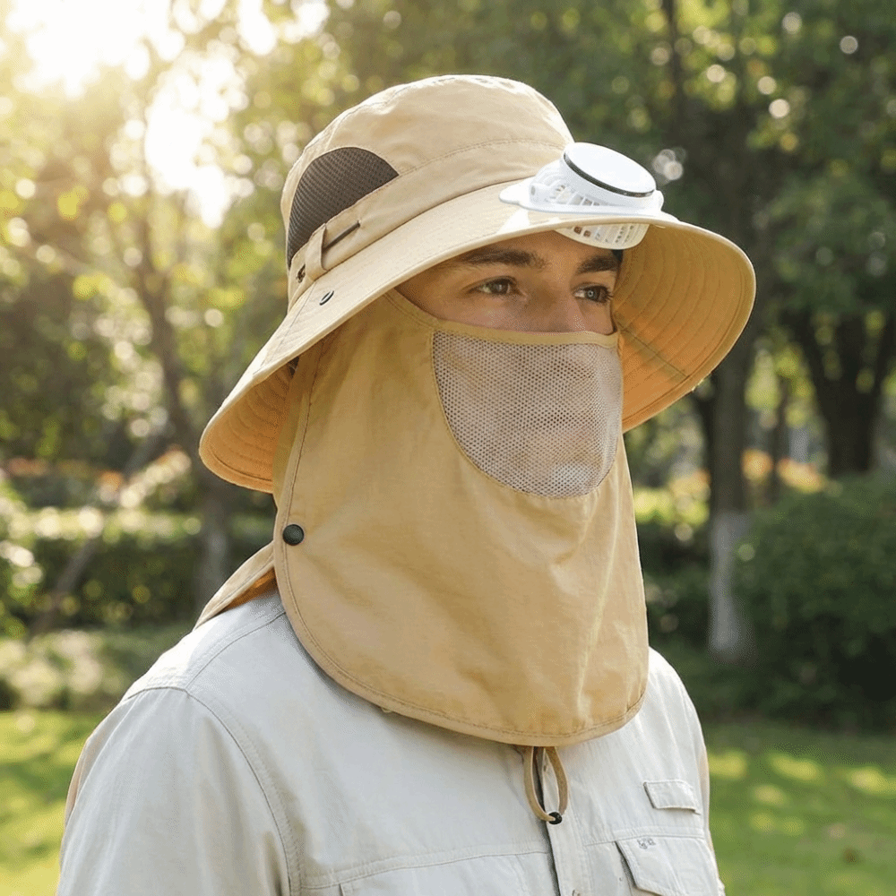 Portable Solar Rechargeable Fa - Fishing Hat review and price