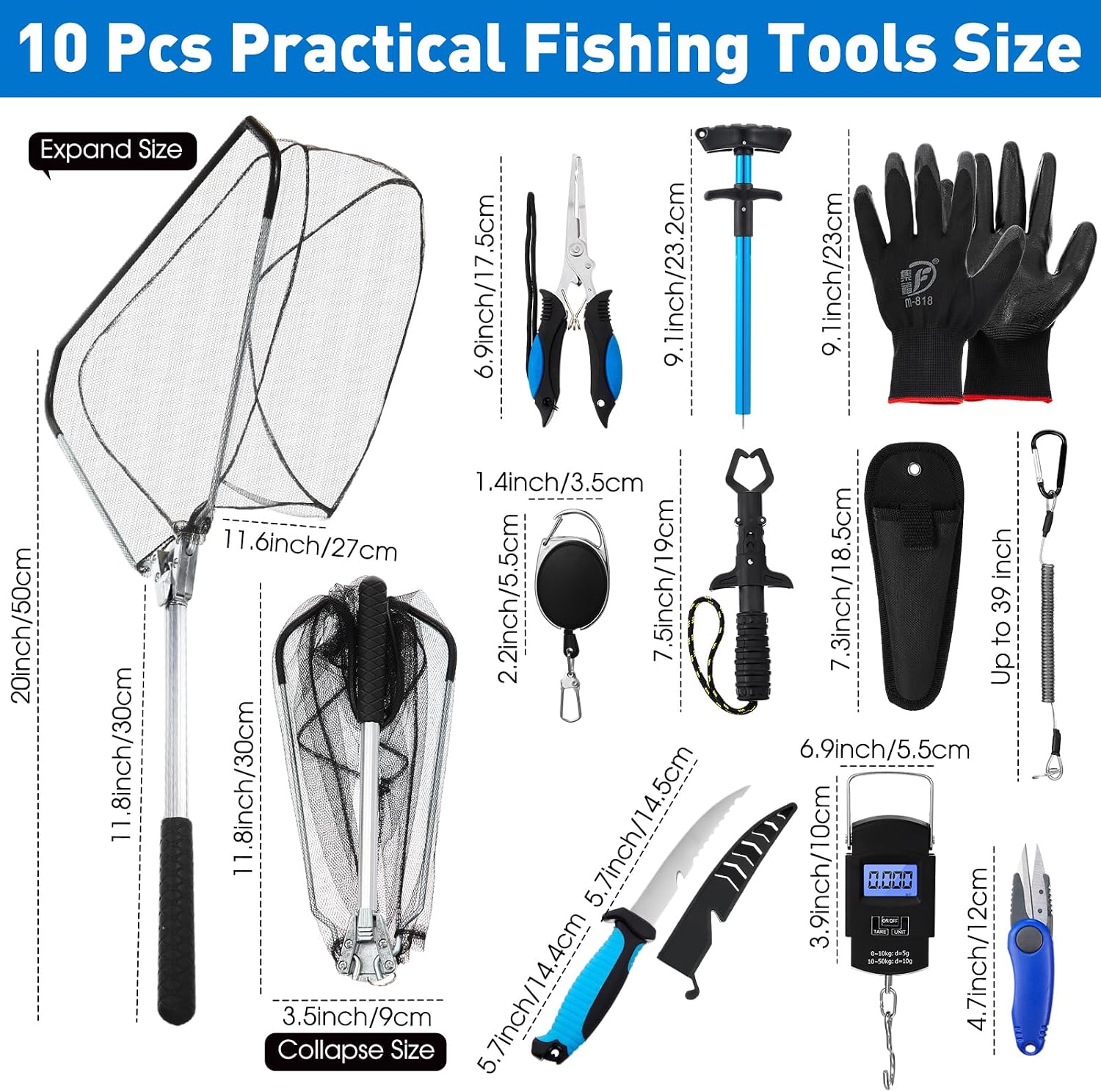 10 Pcs Multi Function Fishing  - Fishing Gloves review and price