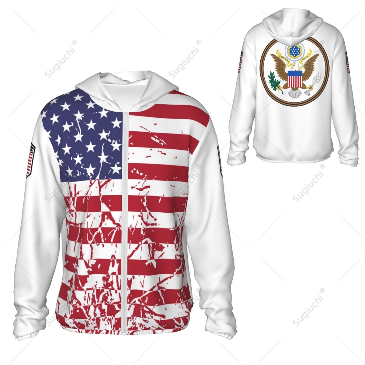 United States Flag Sun Protect - Fishing Hoodie review and price