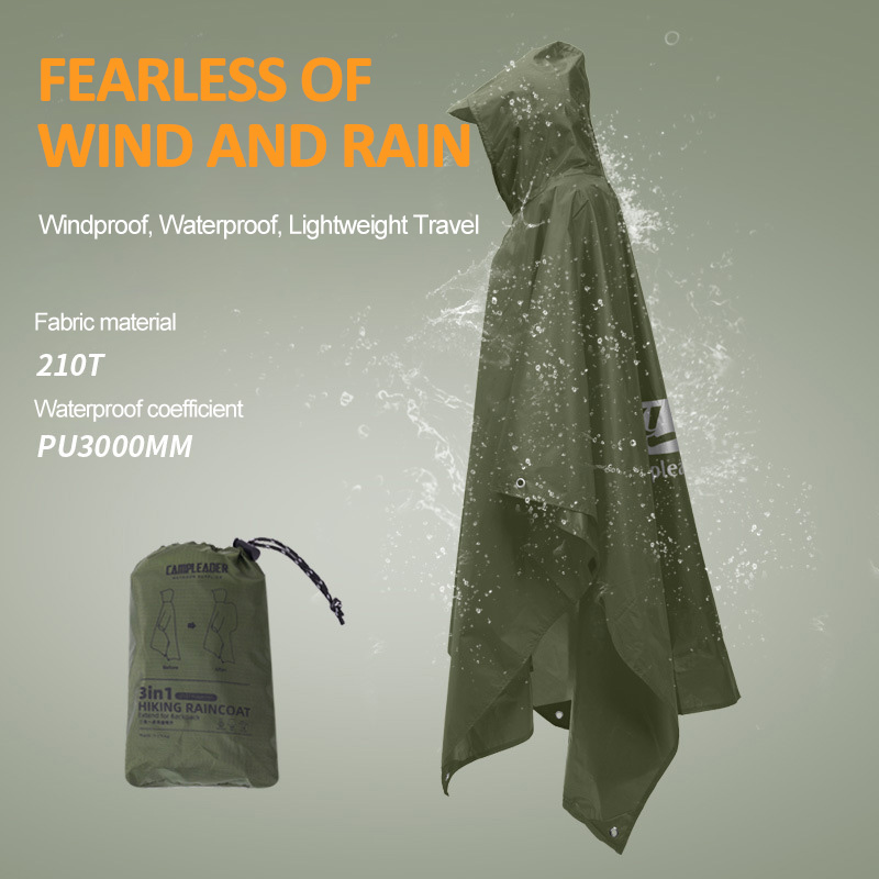 3 In 1 Outdoor Raincoat Hooded - Fishing Rain Suit review and price