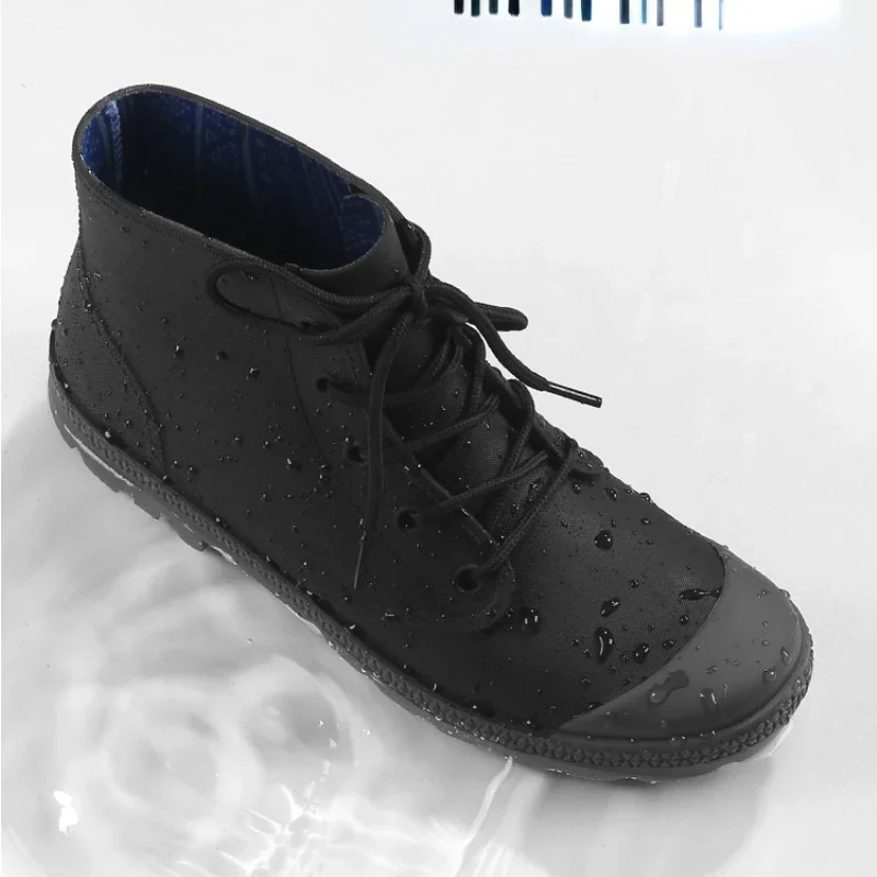 Winter Men Rain Boots Lace-up  - Fishing Boots review and price
